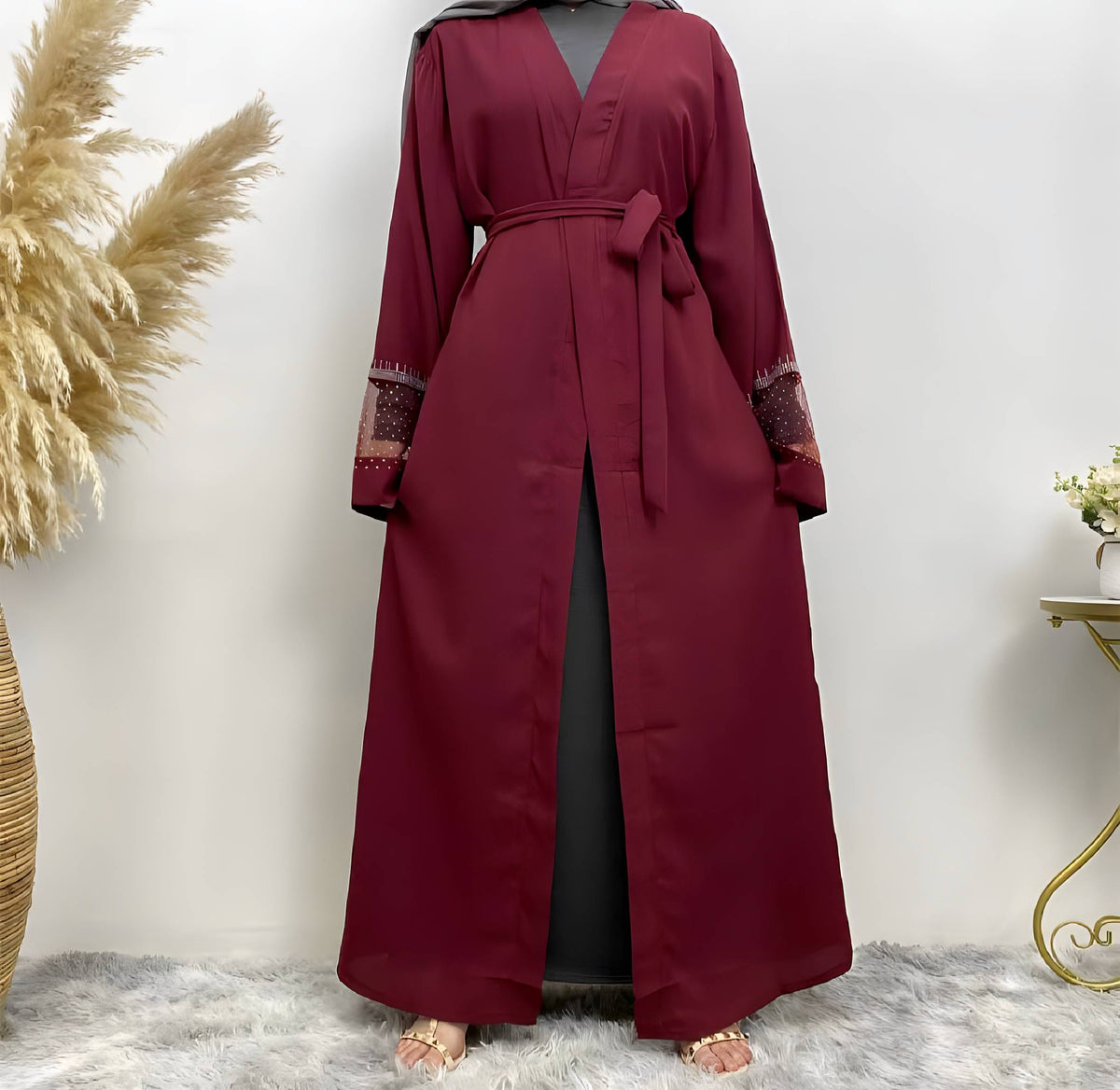 Cardigan robe patchwork losanges