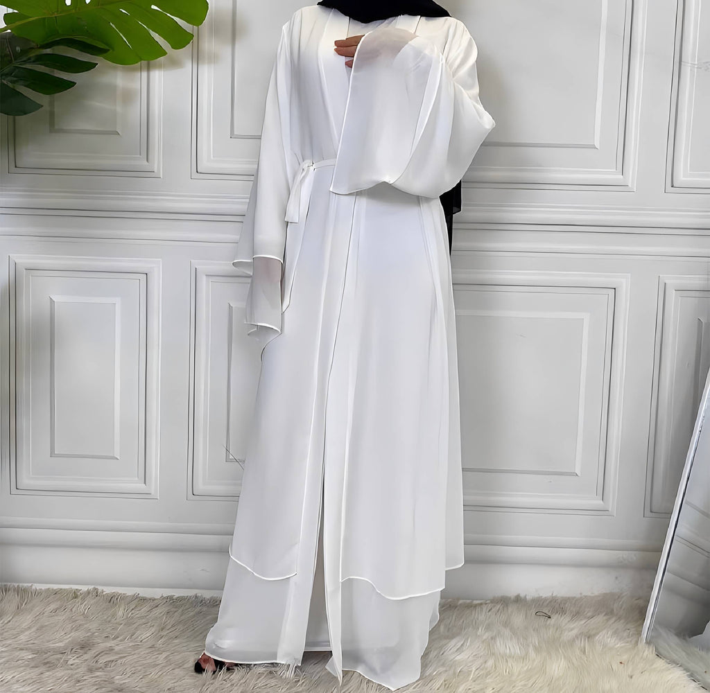 Robe cardigan chiffon femme