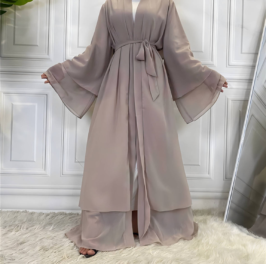 Robe cardigan chiffon femme
