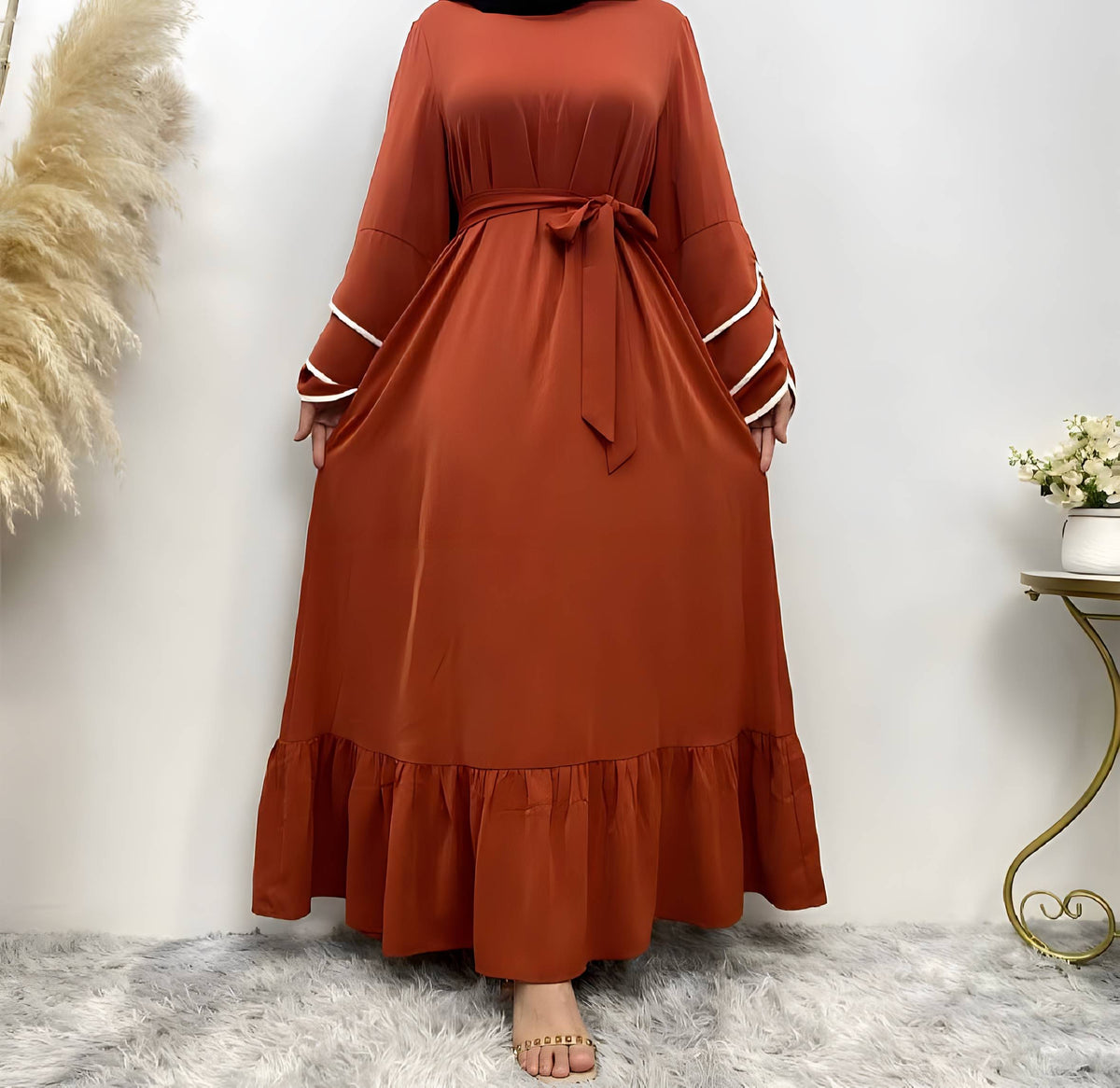 Robe femme à ourlet patchwork