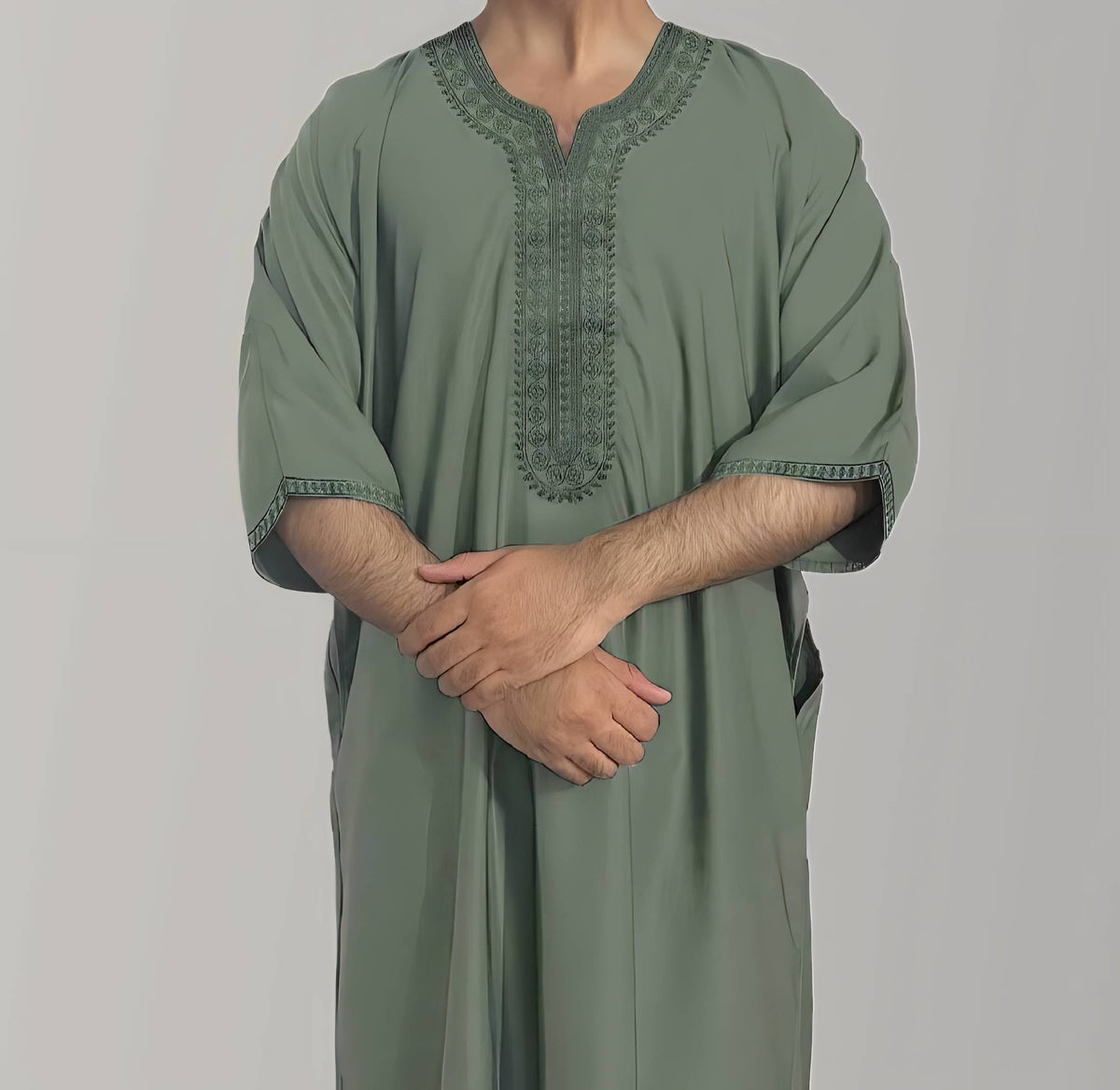 Robe homme ample style Moyen-Orient – vert clair