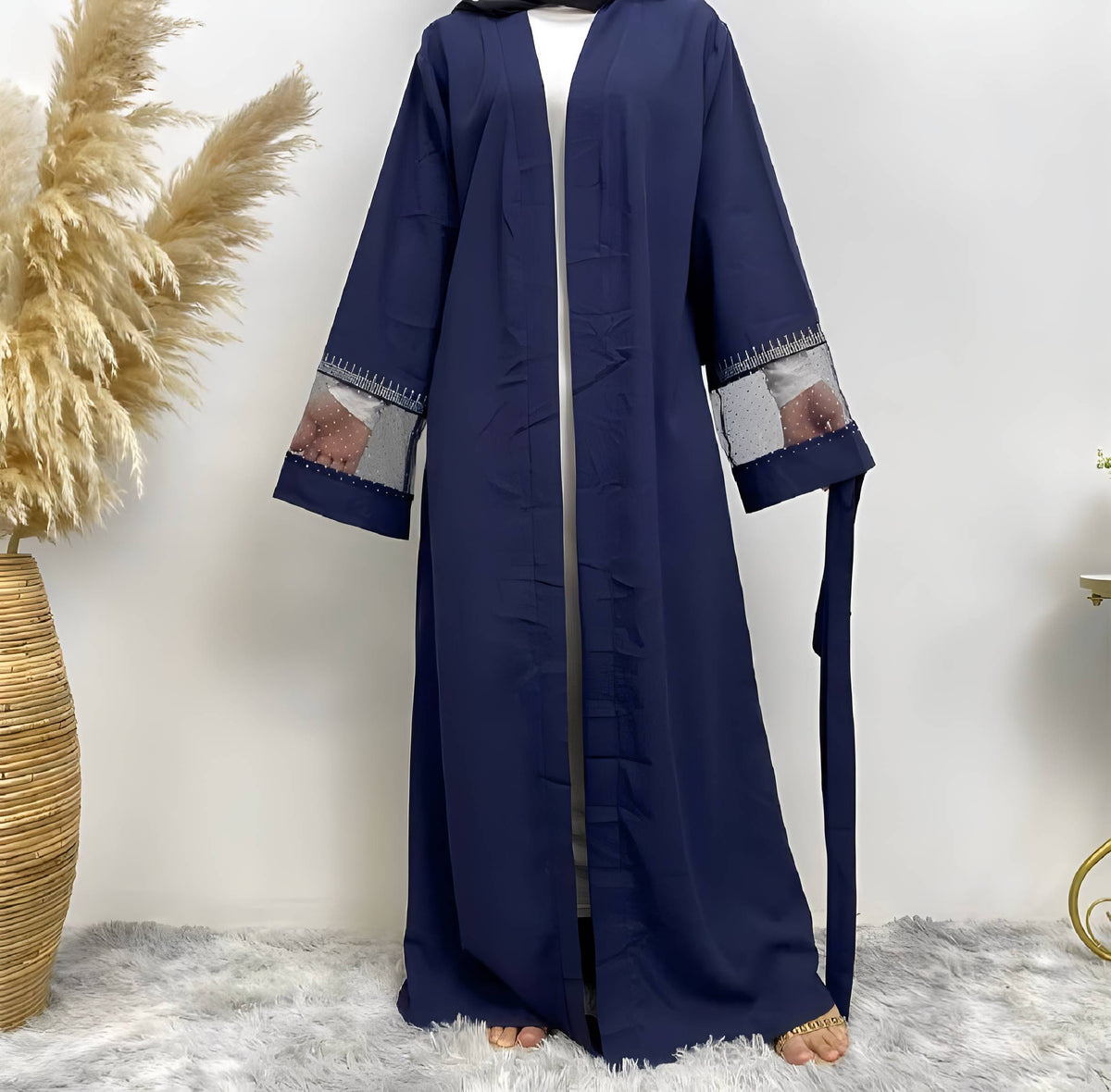 Cardigan robe patchwork losanges