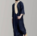Qamis long noir homme